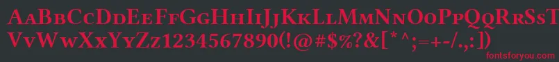LinlibertineAbs Font – Red Fonts on Black Background