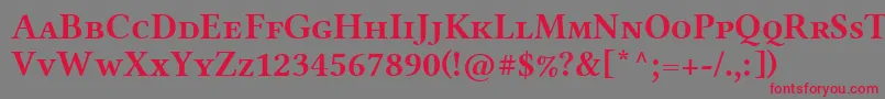 LinlibertineAbs Font – Red Fonts on Gray Background
