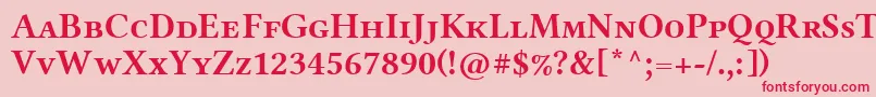 LinlibertineAbs Font – Red Fonts on Pink Background