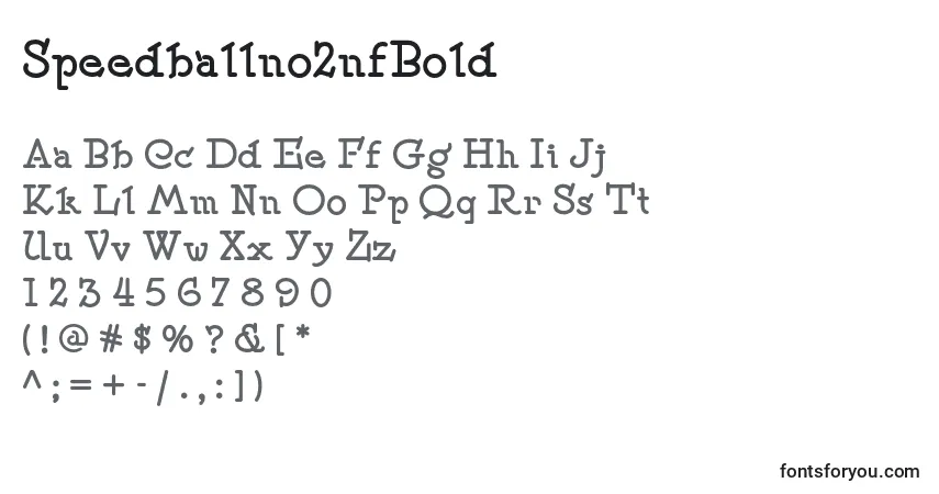 Fuente Speedballno2nfBold - alfabeto, números, caracteres especiales