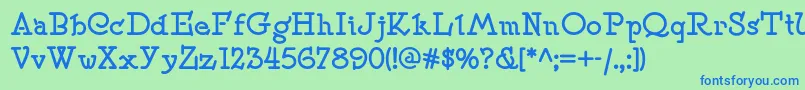 フォントSpeedballno2nfBold – 青い文字は緑の背景です。