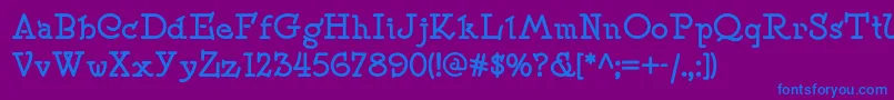 Fonte Speedballno2nfBold – fontes azuis em um fundo violeta