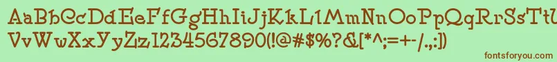 Speedballno2nfBold Font – Brown Fonts on Green Background