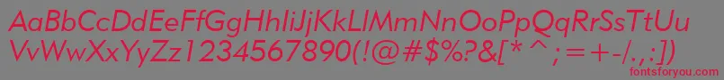 Geo415li Font – Red Fonts on Gray Background