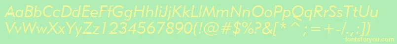 Geo415li Font – Yellow Fonts on Green Background