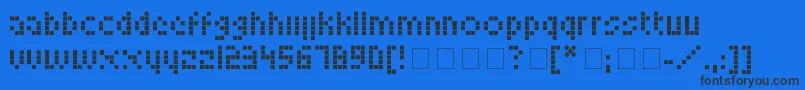 Fonte LookskyFont – fontes pretas em um fundo azul