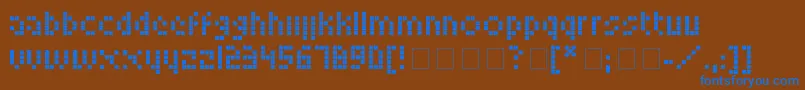 Czcionka LookskyFont – niebieskie czcionki na brązowym tle