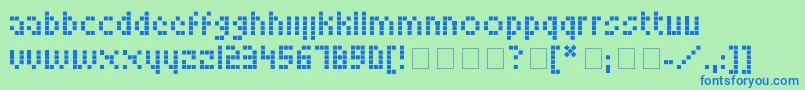 LookskyFont-Schriftart – Blaue Schriften auf grünem Hintergrund