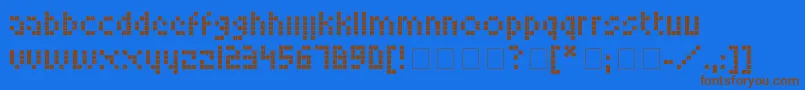 LookskyFont-Schriftart – Braune Schriften auf blauem Hintergrund
