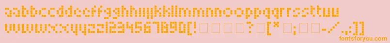 LookskyFont-Schriftart – Orangefarbene Schriften auf rosa Hintergrund