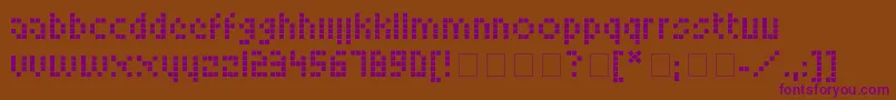 Шрифт LookskyFont – фиолетовые шрифты на коричневом фоне