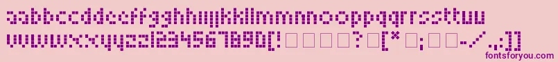 Fonte LookskyFont – fontes roxas em um fundo rosa