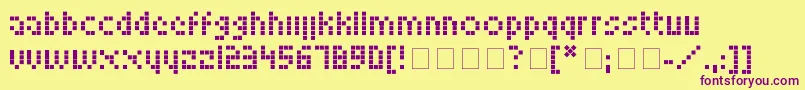 Police LookskyFont – polices violettes sur fond jaune