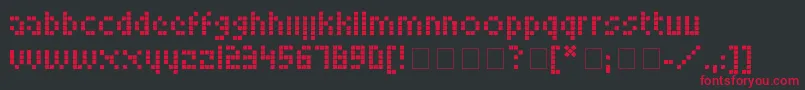 Fonte LookskyFont – fontes vermelhas em um fundo preto