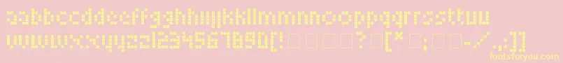 LookskyFont-fontti – keltaiset fontit vaaleanpunaisella taustalla