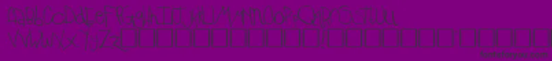 TempleRegular-fontti – mustat fontit violetilla taustalla