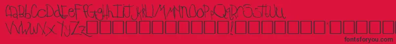 TempleRegular Font – Black Fonts on Red Background