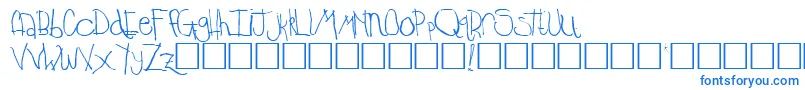 Шрифт TempleRegular – синие шрифты на белом фоне