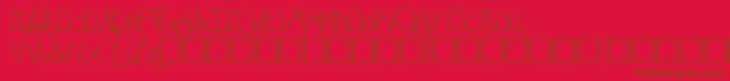 TempleRegular Font – Brown Fonts on Red Background