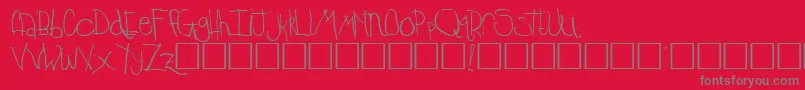 TempleRegular Font – Gray Fonts on Red Background
