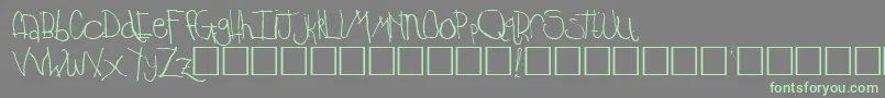 TempleRegular Font – Green Fonts on Gray Background
