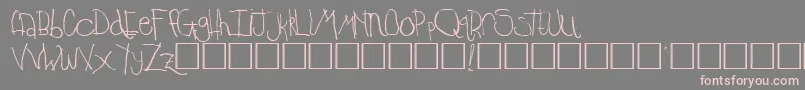 Шрифт TempleRegular – розовые шрифты на сером фоне