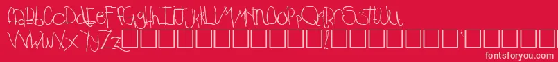 TempleRegular Font – Pink Fonts on Red Background