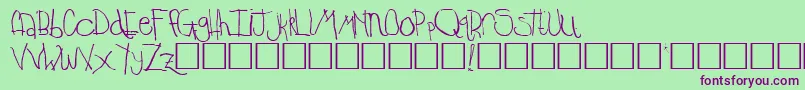 Шрифт TempleRegular – фиолетовые шрифты на зелёном фоне