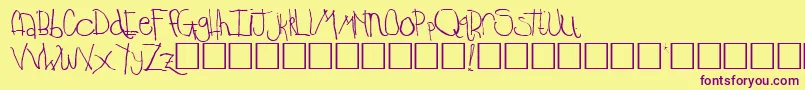 Шрифт TempleRegular – фиолетовые шрифты на жёлтом фоне