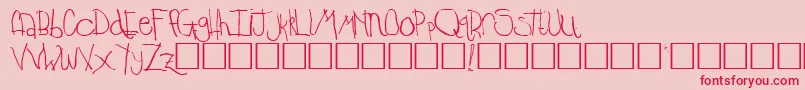 TempleRegular Font – Red Fonts on Pink Background