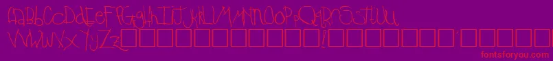 TempleRegular Font – Red Fonts on Purple Background