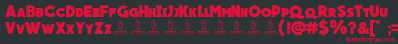 QuartzoPersonalUseOnly Font – Red Fonts on Black Background