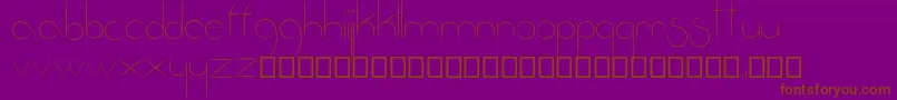Fantastica-Schriftart – Braune Schriften auf violettem Hintergrund