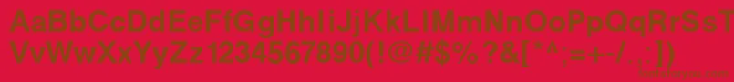 SvobodaBold Font – Brown Fonts on Red Background