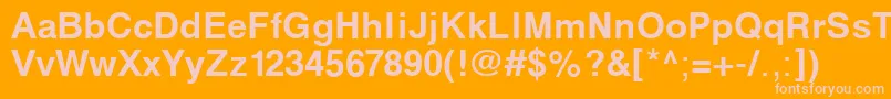 SvobodaBold Font – Pink Fonts on Orange Background