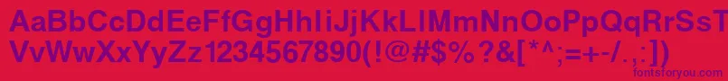 SvobodaBold Font – Purple Fonts on Red Background