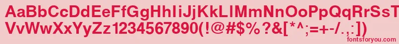 SvobodaBold Font – Red Fonts on Pink Background