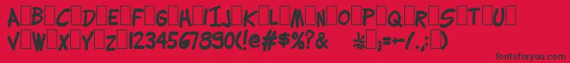 Police Lettering1WeirdBold – polices noires sur fond rouge