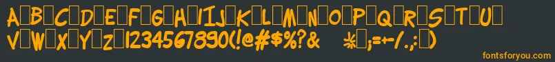 Więcej informacji o czcionce Lettering1WeirdBold Czcionka Lettering1WeirdBold – pomarańczowe czcionki na czarnym tle