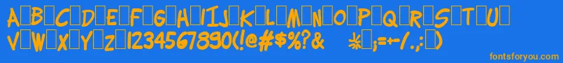 En savoir plus sur la police Lettering1WeirdBold Police Lettering1WeirdBold – polices orange sur fond bleu