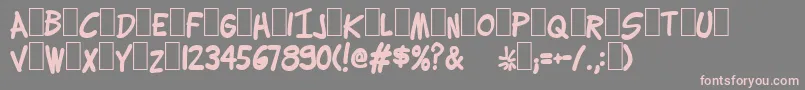 Lettering1WeirdBold Font – Pink Fonts on Gray Background