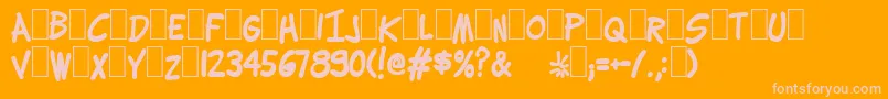 Czcionka Lettering1WeirdBold – różowe czcionki na pomarańczowym tle