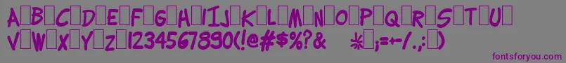 Lettering1WeirdBold Font – Purple Fonts on Gray Background