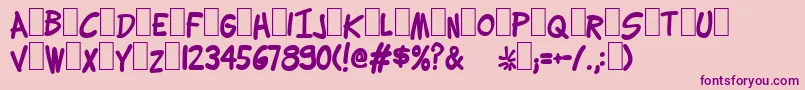 Lettering1WeirdBold Font – Purple Fonts on Pink Background