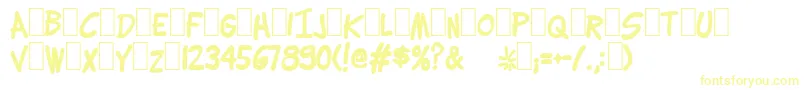Lettering1WeirdBold Font – Yellow Fonts on White Background