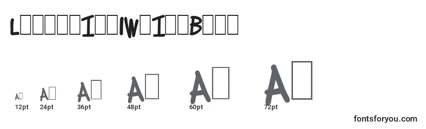 Lettering1WeirdBold Font Sizes