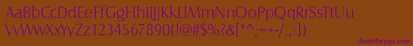 Шрифт CanossaLightRegular – фиолетовые шрифты на коричневом фоне
