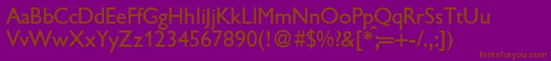 GilliondbNormal Font – Brown Fonts on Purple Background