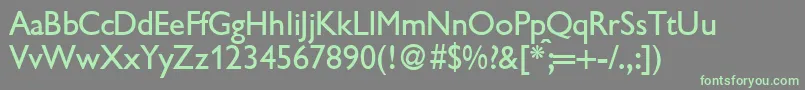 Шрифт GilliondbNormal – зелёные шрифты на сером фоне