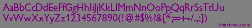 Шрифт GilliondbNormal – фиолетовые шрифты на сером фоне